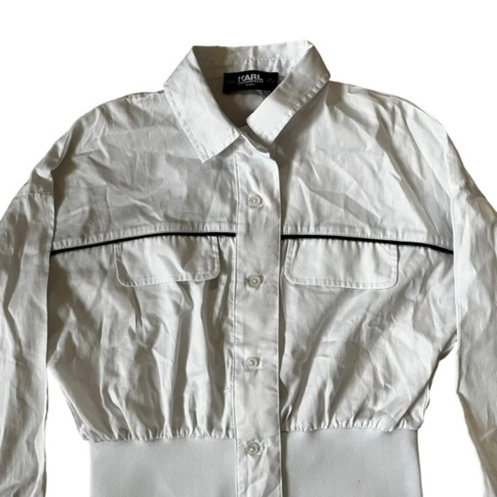 Karl Lagerfeld Kids White Dress Girls Size 10 - Picture 3 of 12